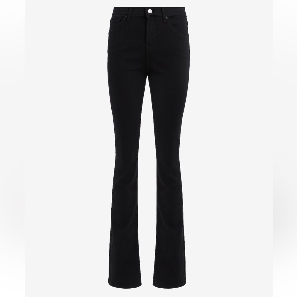 EXPRESS Skyscraper Mid Rise Stay Black Jeans Size 4 Short 4S - Picture 3 of 15